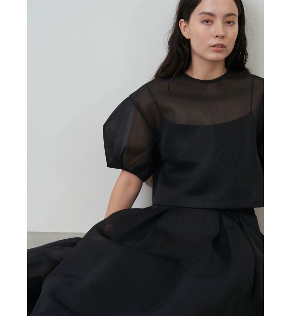 ELENDEEK「MESH BONDING CROPPED TOP」|シャツ・ブラウス|