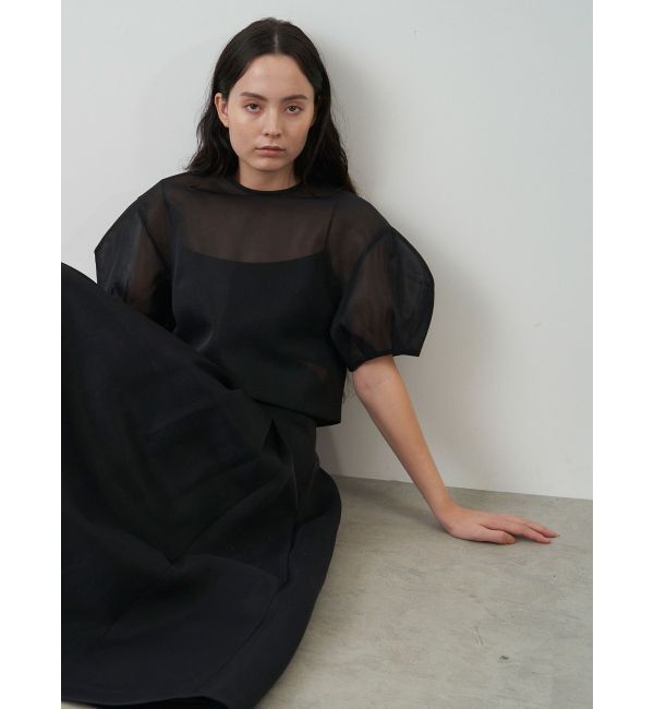 ELENDEEK「MESH BONDING CROPPED TOP」|シャツ・ブラウス|