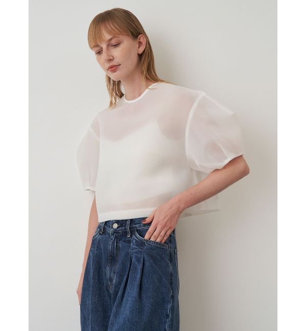 ELENDEEK「MESH BONDING CROPPED TOP」|シャツ・ブラウス|