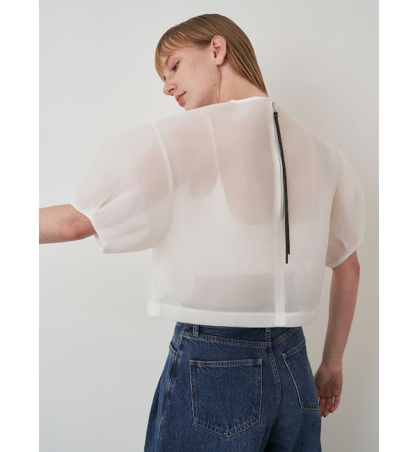 ELENDEEK「MESH BONDING CROPPED TOP」|シャツ・ブラウス|