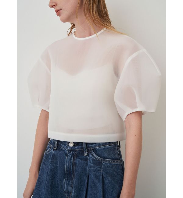 ELENDEEK「MESH BONDING CROPPED TOP」|シャツ・ブラウス|