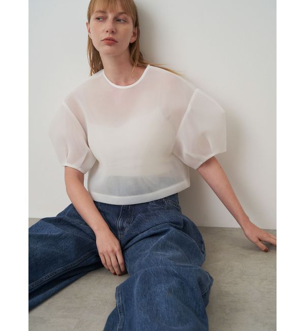 ELENDEEK「MESH BONDING CROPPED TOP」|シャツ・ブラウス|