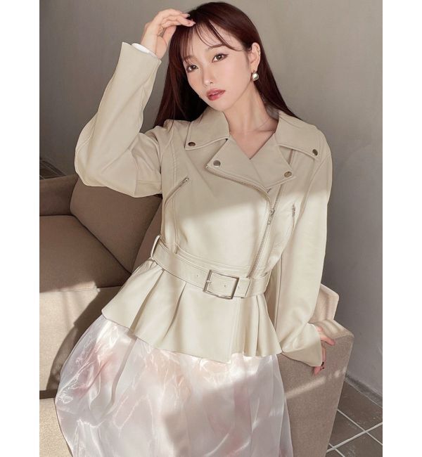 RESEXXY「ペプラムライダースジャケット」|ライダースジャケット|