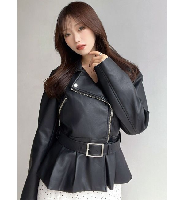 RESEXXY「ペプラムライダースジャケット」|ライダースジャケット|