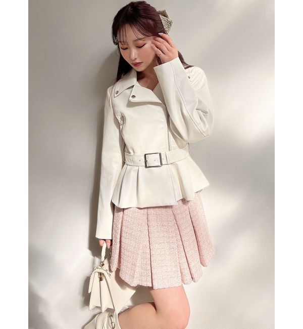 RESEXXY「ペプラムライダースジャケット」|ライダースジャケット|