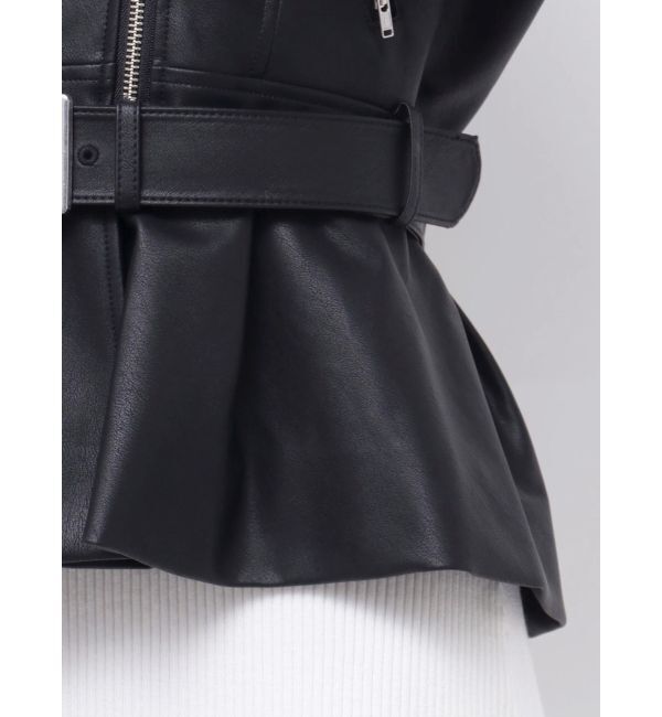 RESEXXY「ペプラムライダースジャケット」|ライダースジャケット|