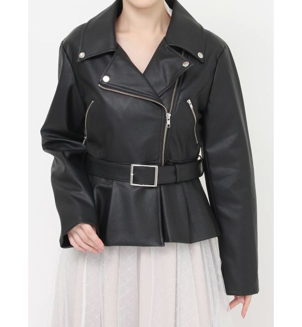RESEXXY「ペプラムライダースジャケット」|ライダースジャケット|