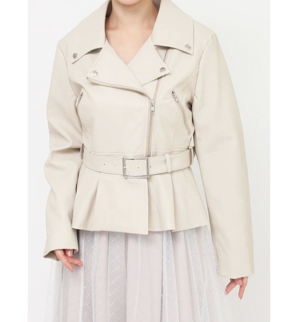 RESEXXY「ペプラムライダースジャケット」|ライダースジャケット|