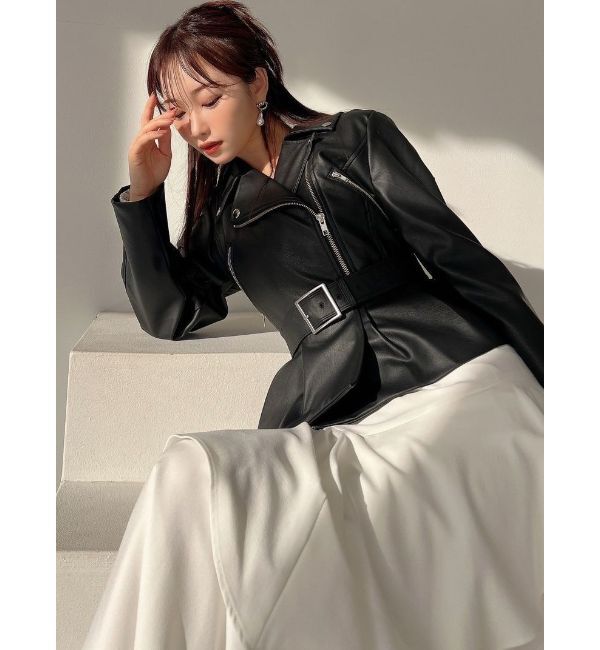 RESEXXY「ペプラムライダースジャケット」|ライダースジャケット|