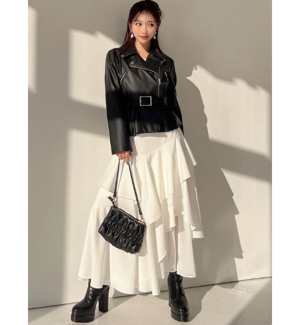 RESEXXY「ペプラムライダースジャケット」|ライダースジャケット|