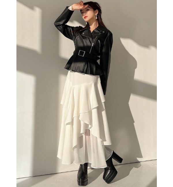 RESEXXY「ペプラムライダースジャケット」|ライダースジャケット|