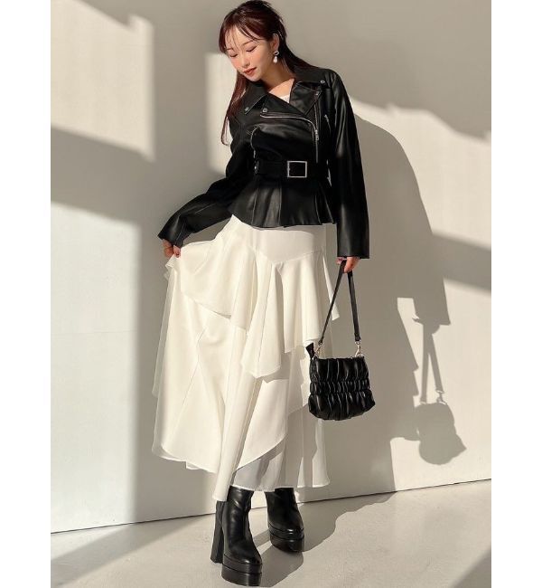 RESEXXY「ペプラムライダースジャケット」|ライダースジャケット|