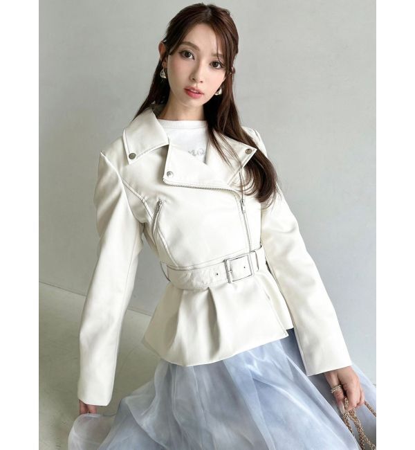 RESEXXY「ペプラムライダースジャケット」|ライダースジャケット|