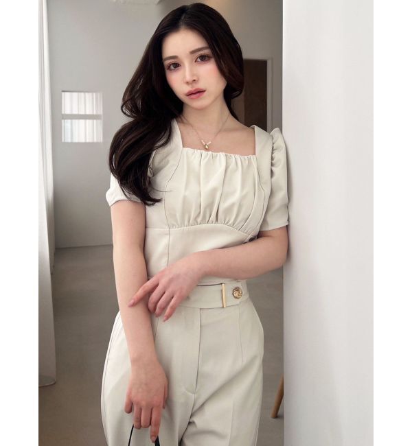 RESEXXY「バックリボンスクエアブラウス【セットアップ着用可能】」|シャツ・ブラウス|