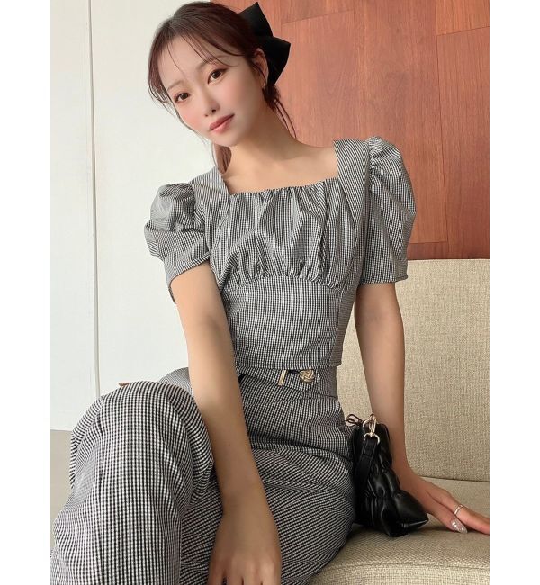 RESEXXY「バックリボンスクエアブラウス【セットアップ着用可能】」|シャツ・ブラウス|