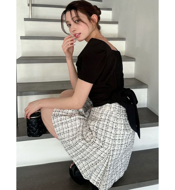 RESEXXY「バックリボンスクエアブラウス【セットアップ着用可能】」|シャツ・ブラウス|