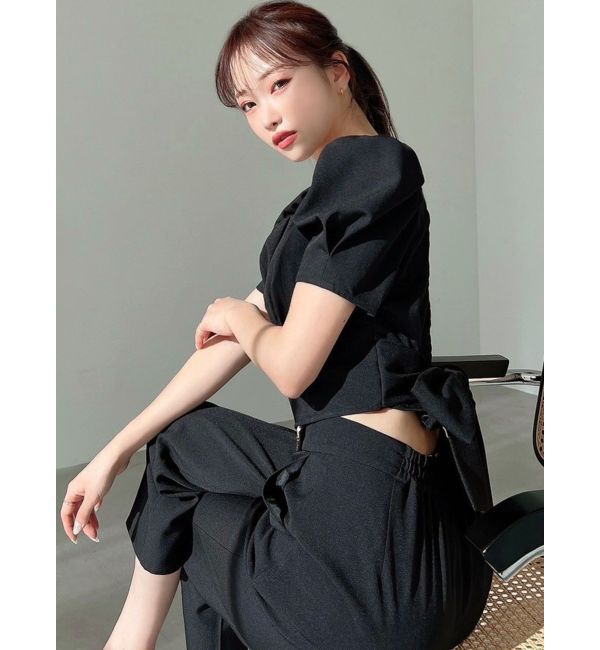 RESEXXY「バックリボンスクエアブラウス【セットアップ着用可能】」|シャツ・ブラウス|