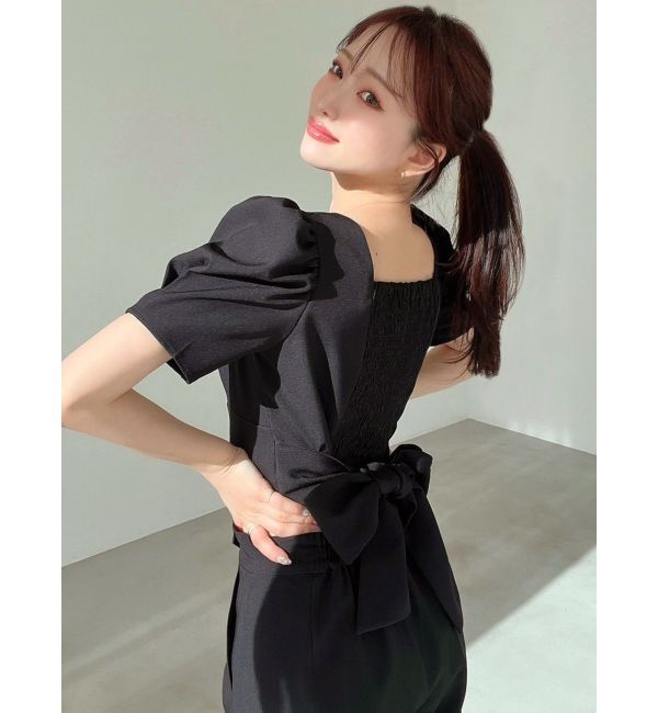 RESEXXY「バックリボンスクエアブラウス【セットアップ着用可能】」|シャツ・ブラウス|