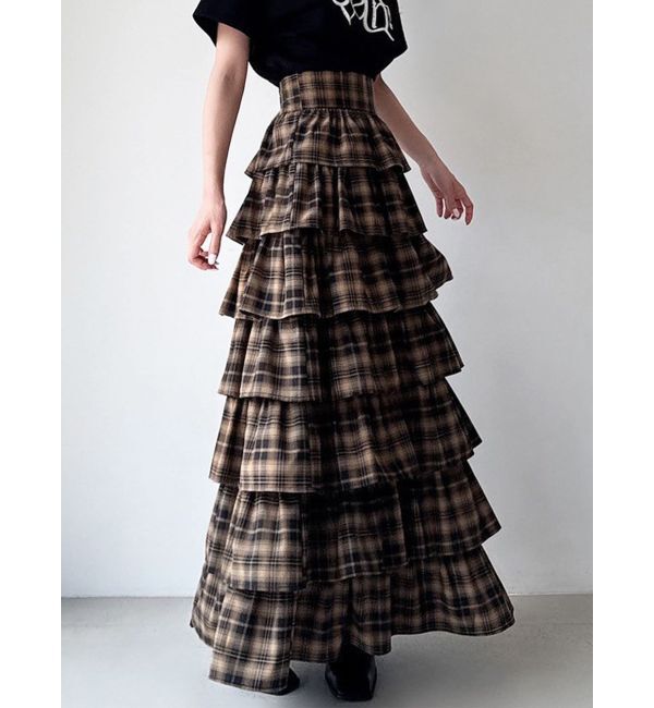 RESEXXY「オーバーラップフリルスカート」|スカート|イエロー