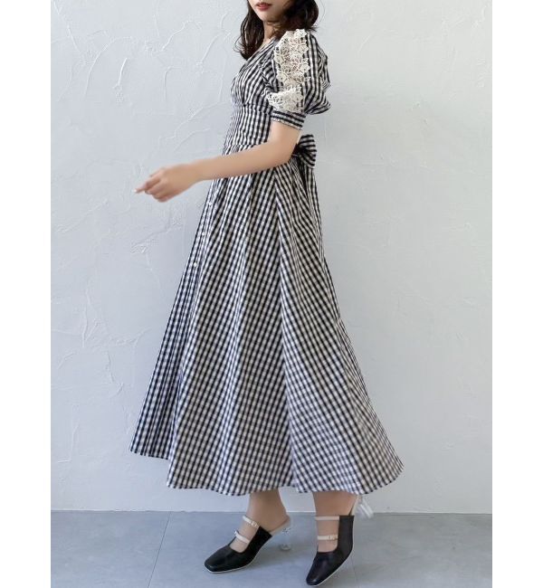 dazzlin「レースドッキングスリーブワンピース」|ワンピース|ミックス