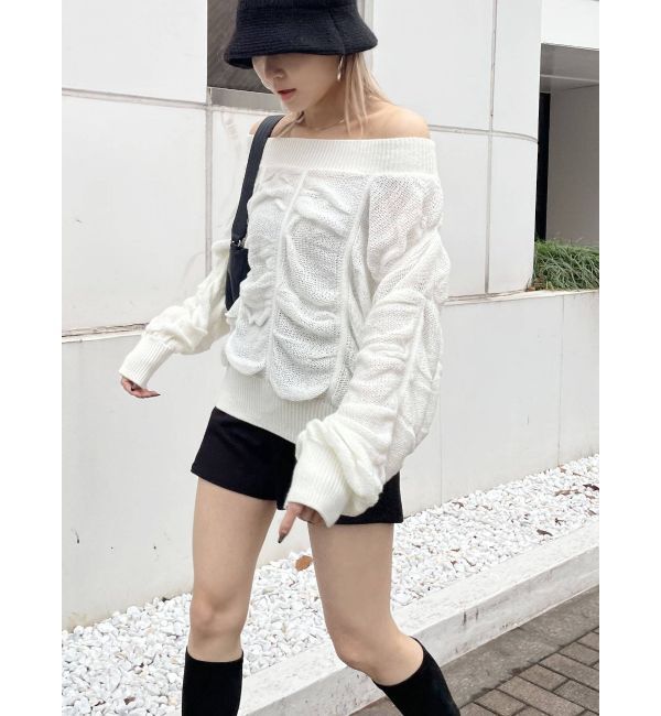 EMODA「ワイドドレープニット」|ニット・セーター|