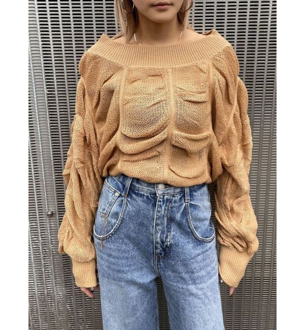 EMODA「ワイドドレープニット」|ニット・セーター|