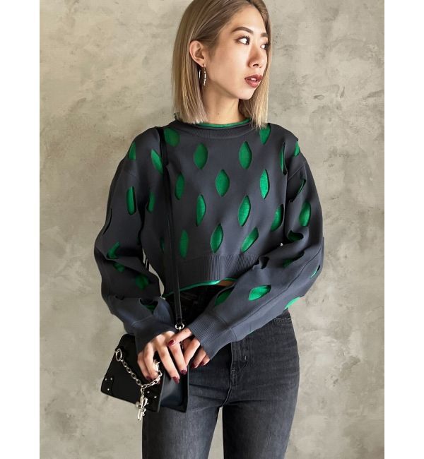 EMODA「ホールレイヤードニット」|ニット・セーター|