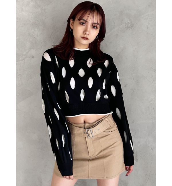 EMODA「ホールレイヤードニット」|ニット・セーター|