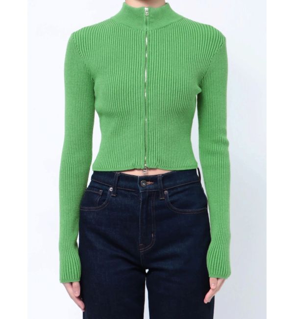 EMODA「プレーティングリブジップニット」|ニット・セーター|