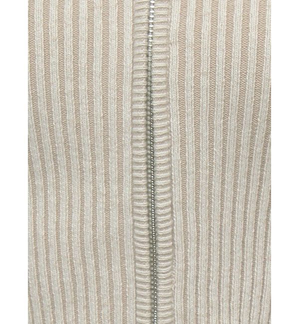 EMODA「プレーティングリブジップニット」|ニット・セーター|