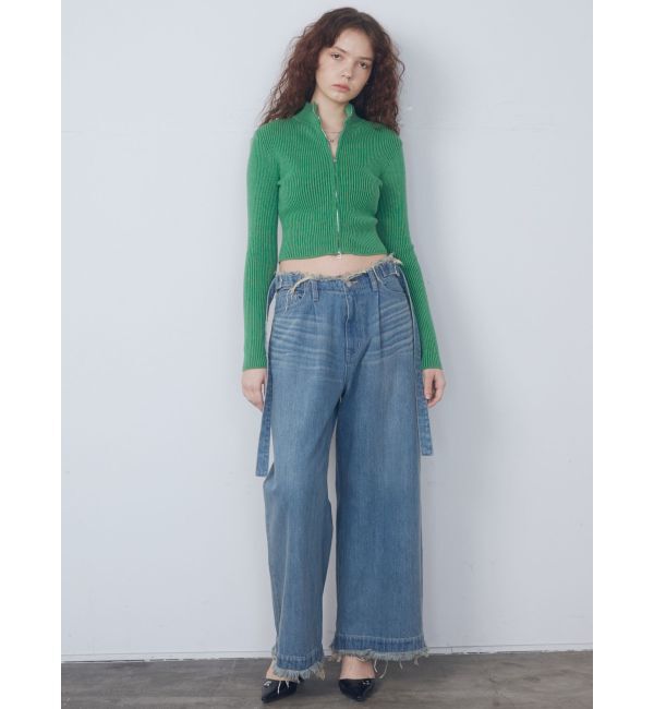 EMODA「プレーティングリブジップニット」|ニット・セーター|