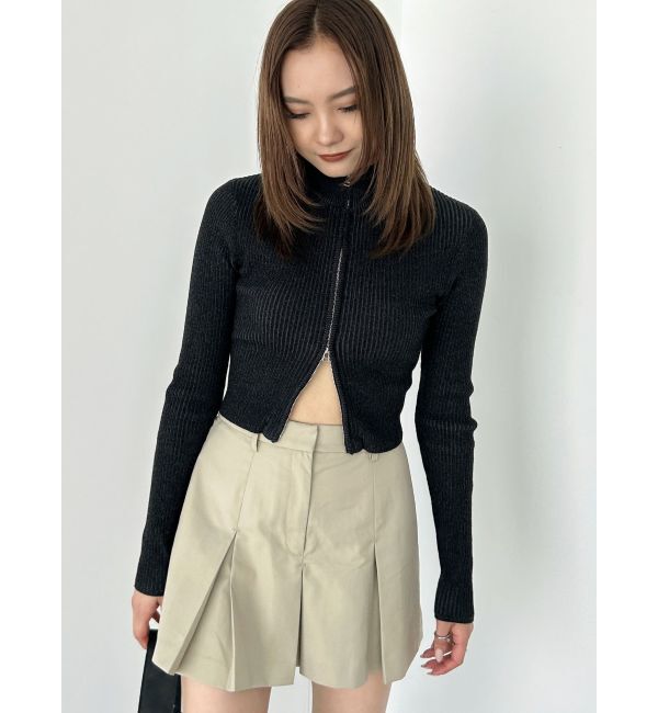 EMODA「プレーティングリブジップニット」|ニット・セーター|
