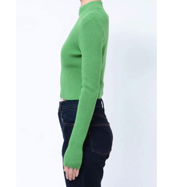 EMODA「プレーティングリブジップニット」|ニット・セーター|