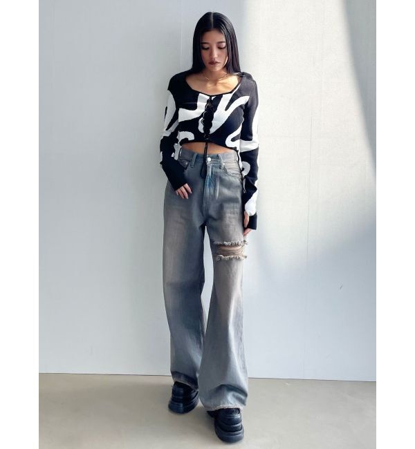 EMODA「フロントレースフィットニット」|ニット・セーター|