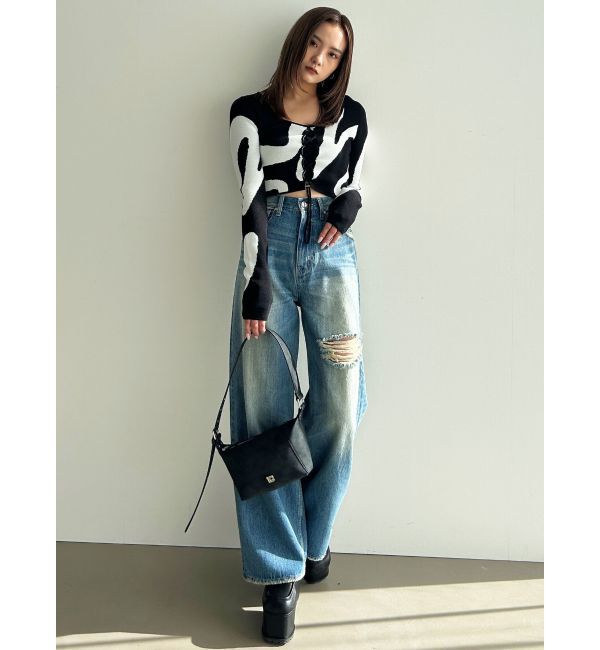 EMODA「フロントレースフィットニット」|ニット・セーター|