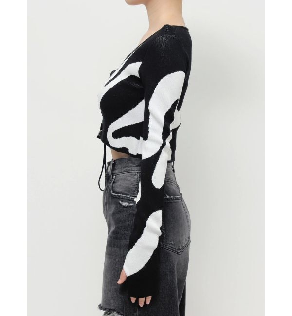 EMODA「フロントレースフィットニット」|ニット・セーター|