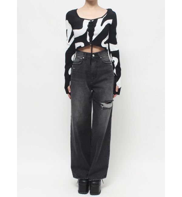 EMODA「フロントレースフィットニット」|ニット・セーター|