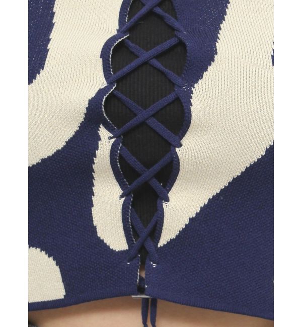 EMODA「フロントレースフィットニット」|ニット・セーター|