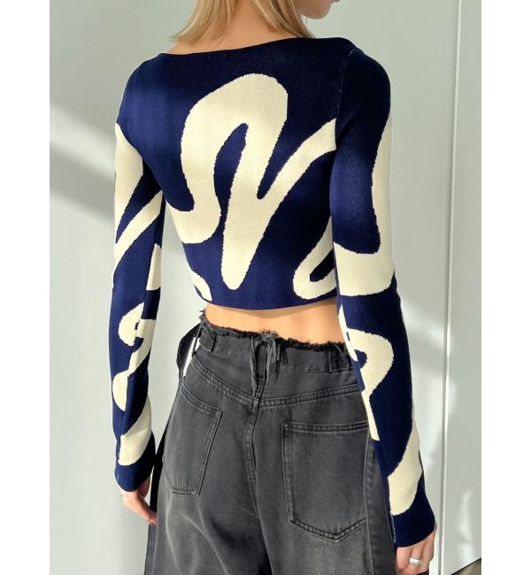 EMODA「フロントレースフィットニット」|ニット・セーター|