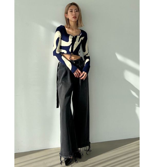 EMODA「フロントレースフィットニット」|ニット・セーター|