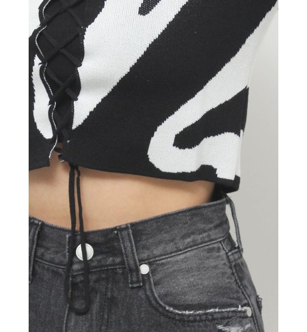 EMODA「フロントレースフィットニット」|ニット・セーター|