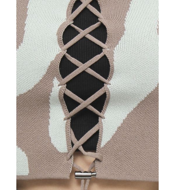 EMODA「フロントレースフィットニット」|ニット・セーター|