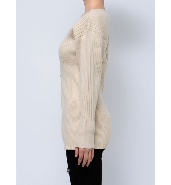 EMODA「フロントジップロングトップス」|ニット・セーター|