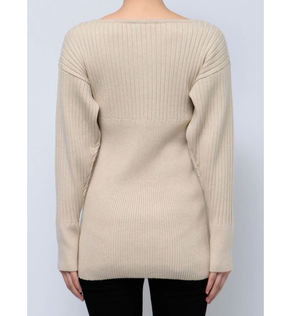 EMODA「フロントジップロングトップス」|ニット・セーター|