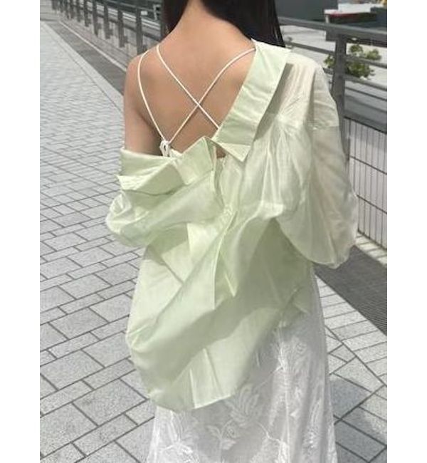 MERCURYDUO「バックスリットシアーシャツ」|シャツ・ブラウス|