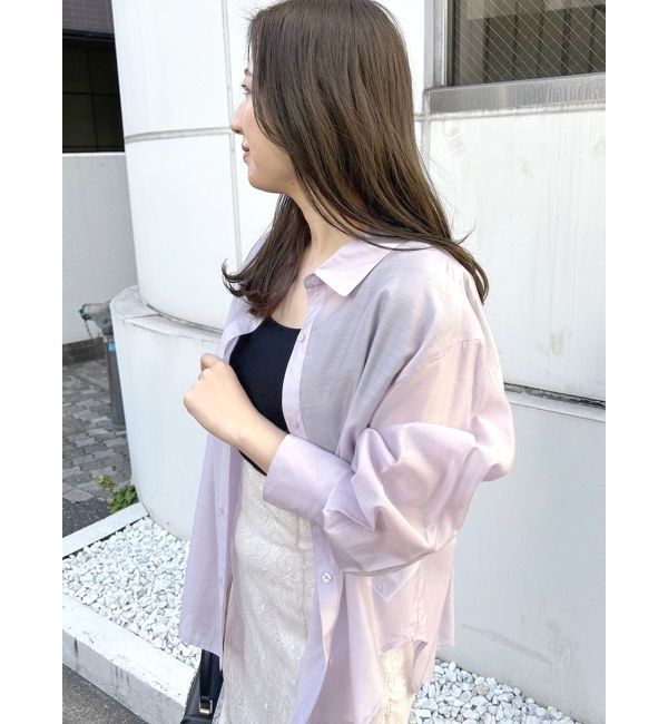 MERCURYDUO「バックスリットシアーシャツ」|シャツ・ブラウス|