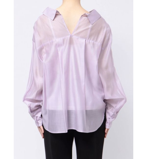 MERCURYDUO「バックスリットシアーシャツ」|シャツ・ブラウス|