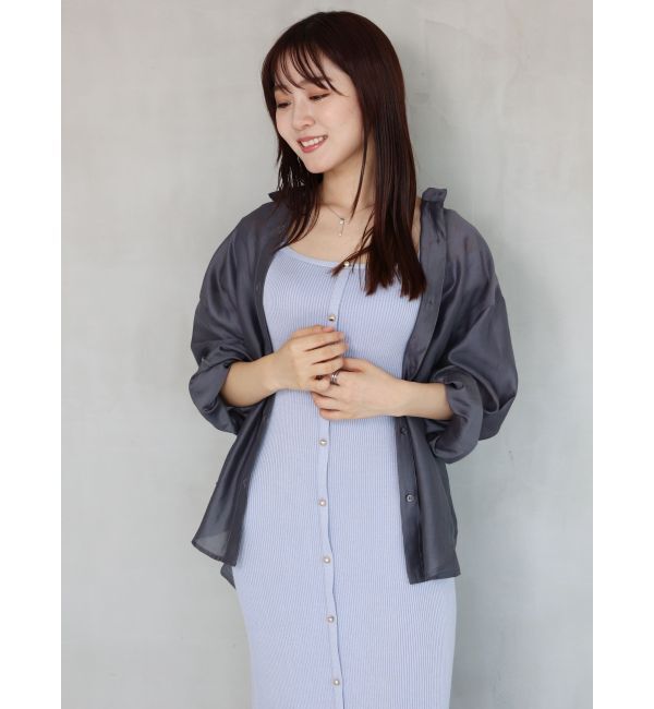 MERCURYDUO「バックスリットシアーシャツ」|シャツ・ブラウス|