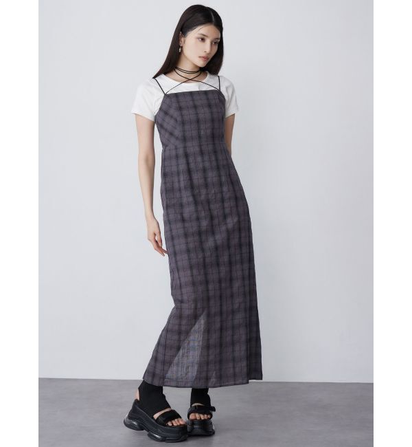 MURUA「2WAYチェックキャミワンピース」|ワンピース|