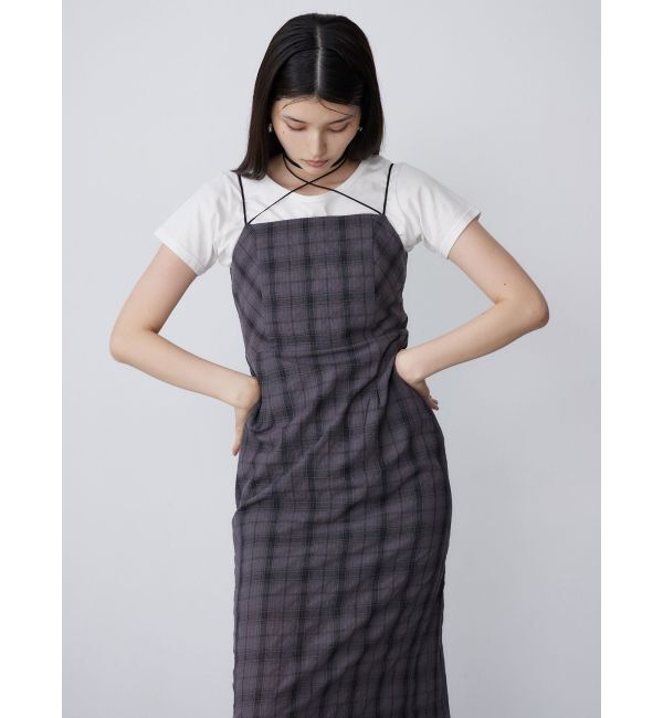 MURUA「2WAYチェックキャミワンピース」|ワンピース|